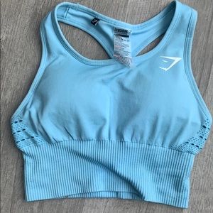 Gymshark light blue workout bralette